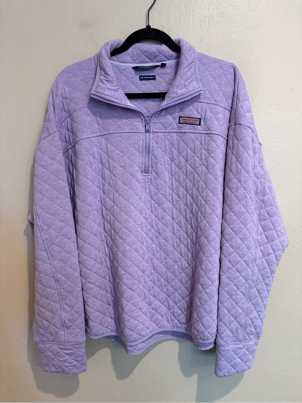 Vineyard Vines Women’s Lavender Quilted Half-Zip Shep Shirt, Lightweight Size 3X